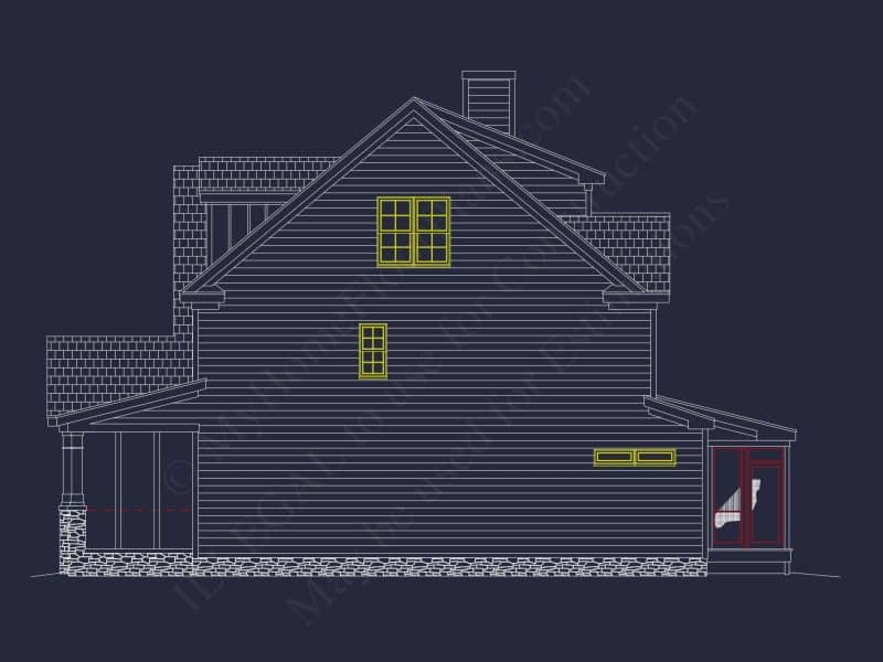 Modern Craftsman house Plan with 3 Floors and Open Design