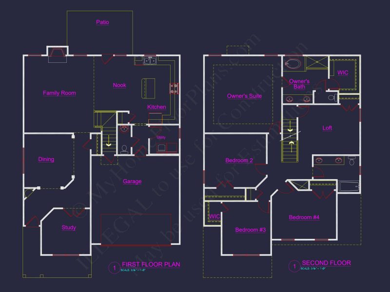 Modern Craftsman house Plan with 3 Floors and Open Floor Design