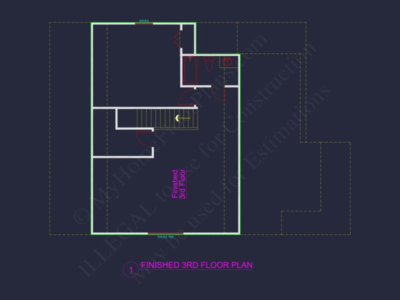 Modern Craftsman house Plan with 3 Floors and Open Floor Design