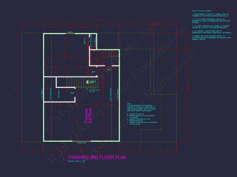 Modern Craftsman house Plan with 3 Floors and Open Floor Design