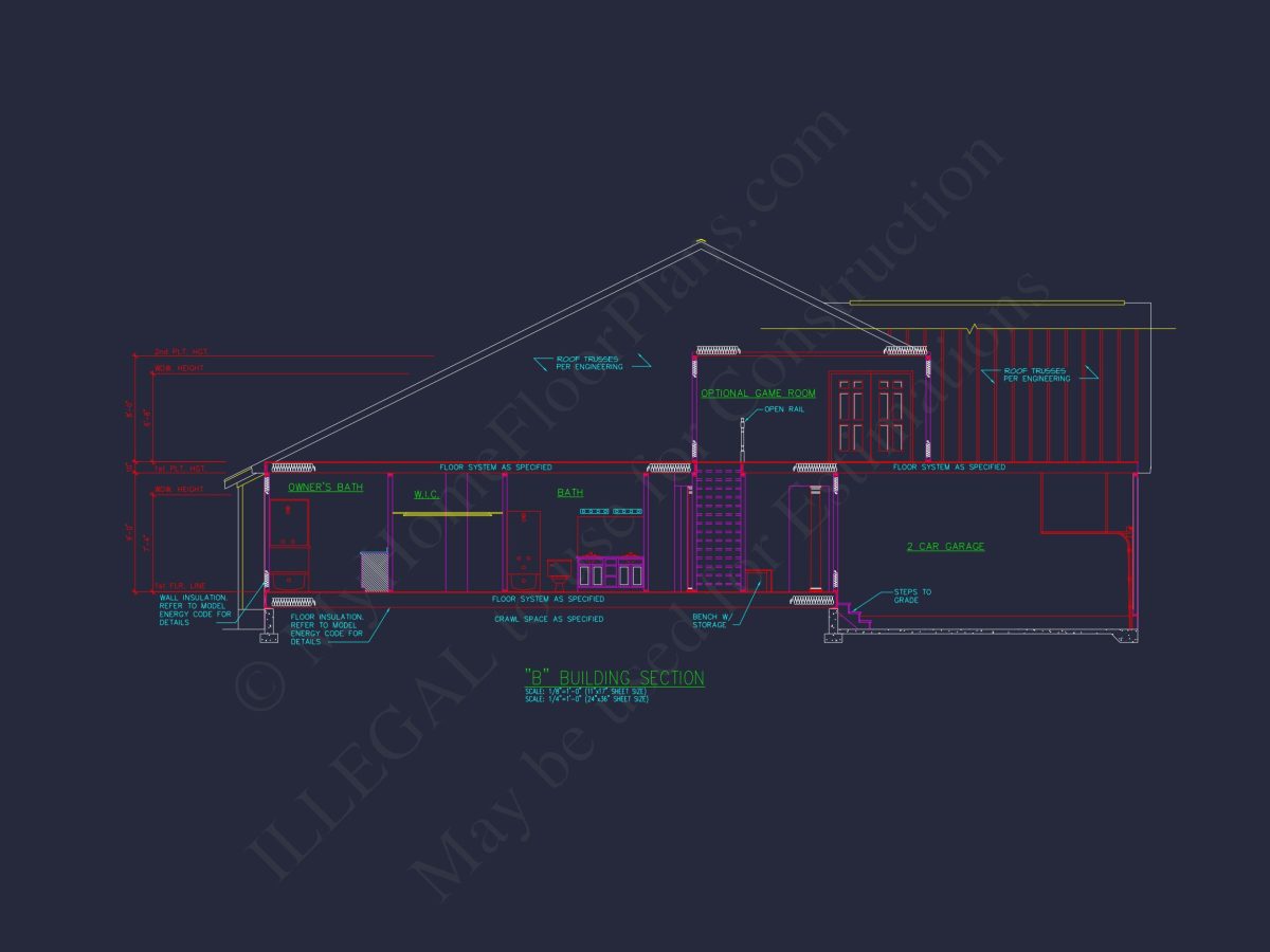 Modern Craftsman house Plan with 3 Floors and Spacious Design