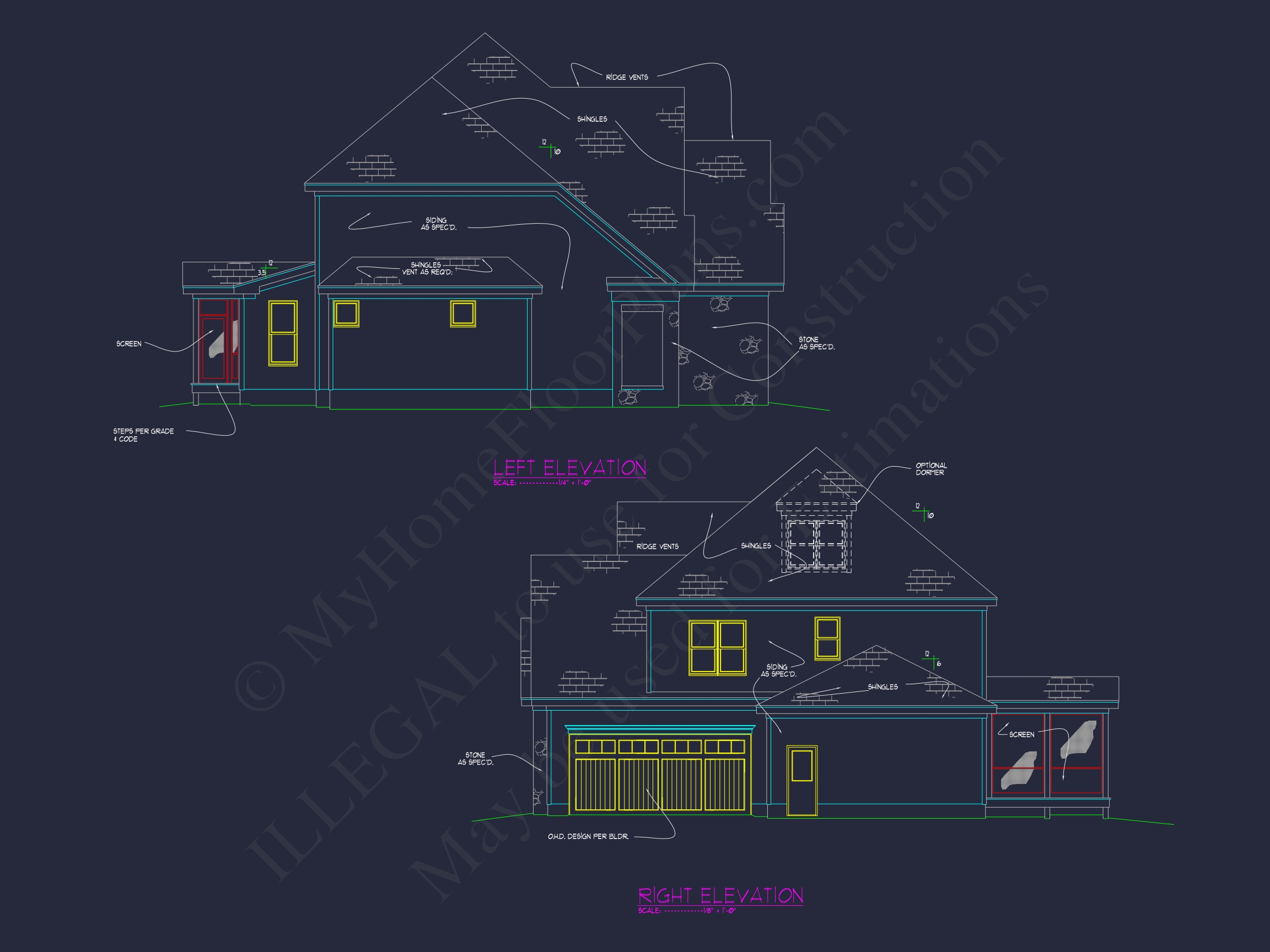 Modern Craftsman Home Plan with 3 Floors and Unique Designs