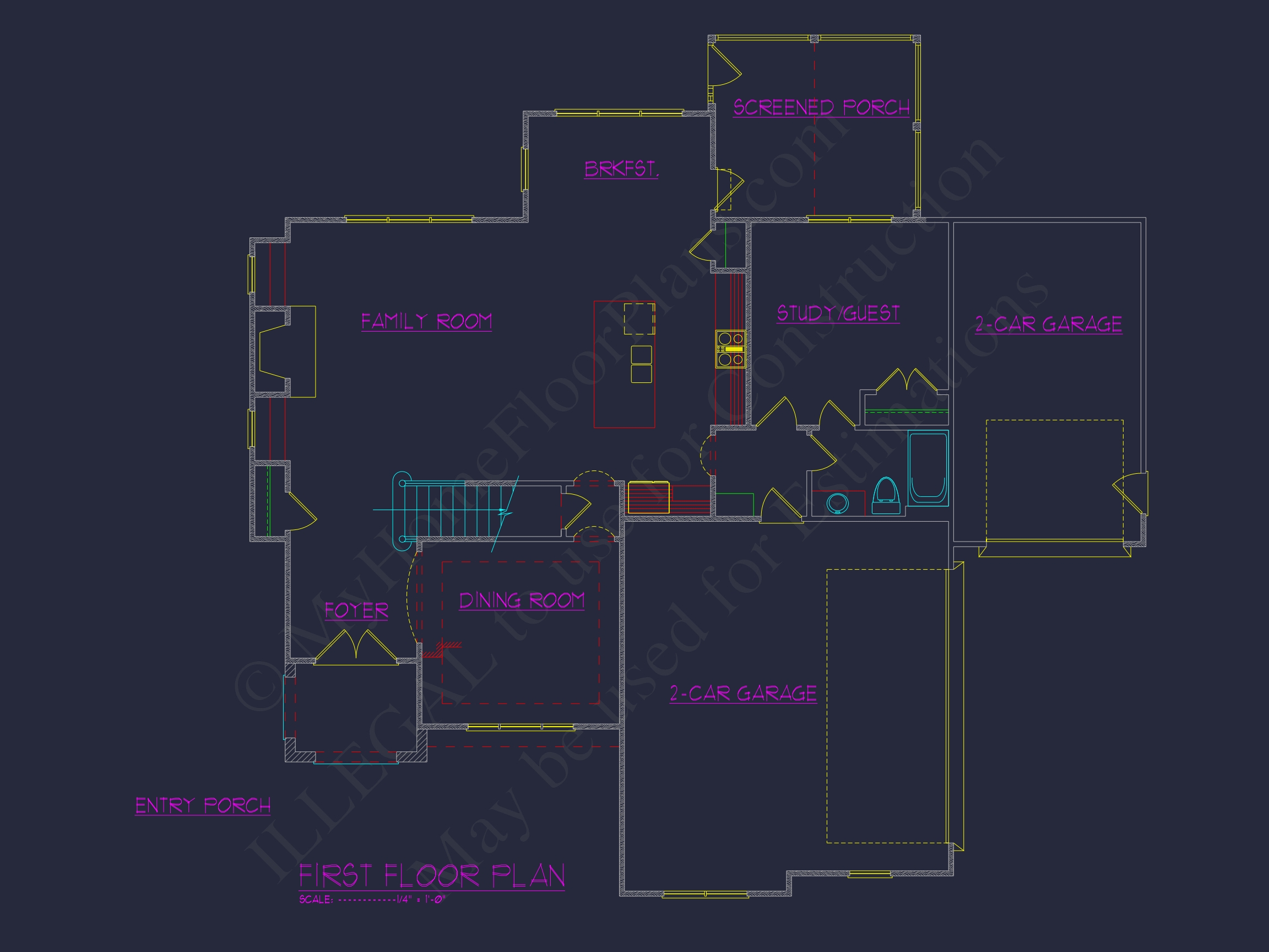 Modern Craftsman Home Plan with 3 Floors and Unique Designs