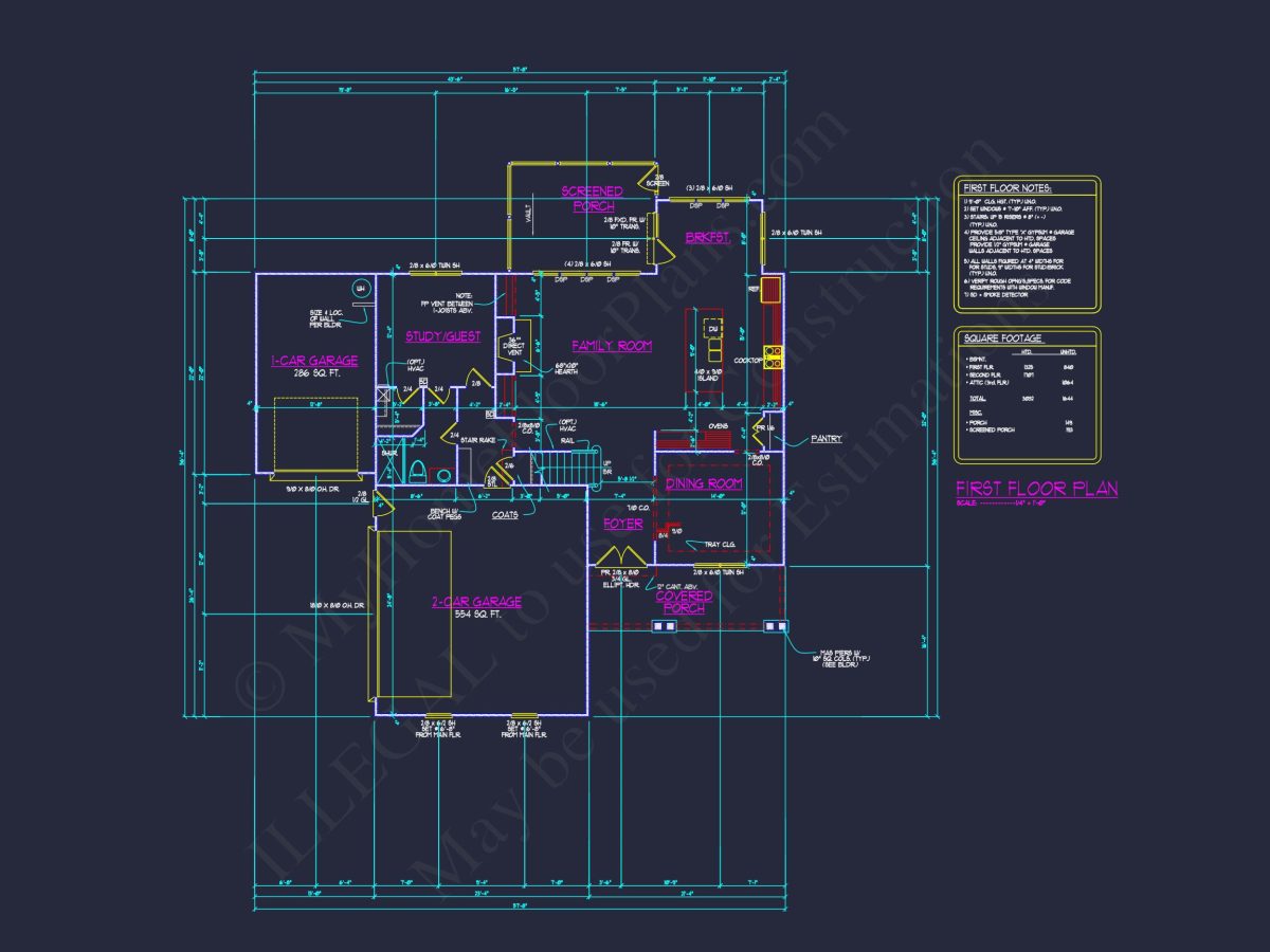 Modern Craftsman house Plan with 3D Floor Plans and CAD Designs
