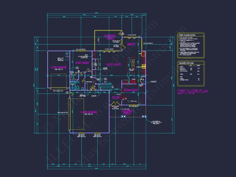 Modern Craftsman house Plan with 3D Floor Plans and CAD Designs