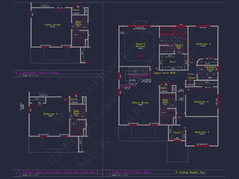 Modern Craftsman house Plan with 4 Beds and 3 Stories