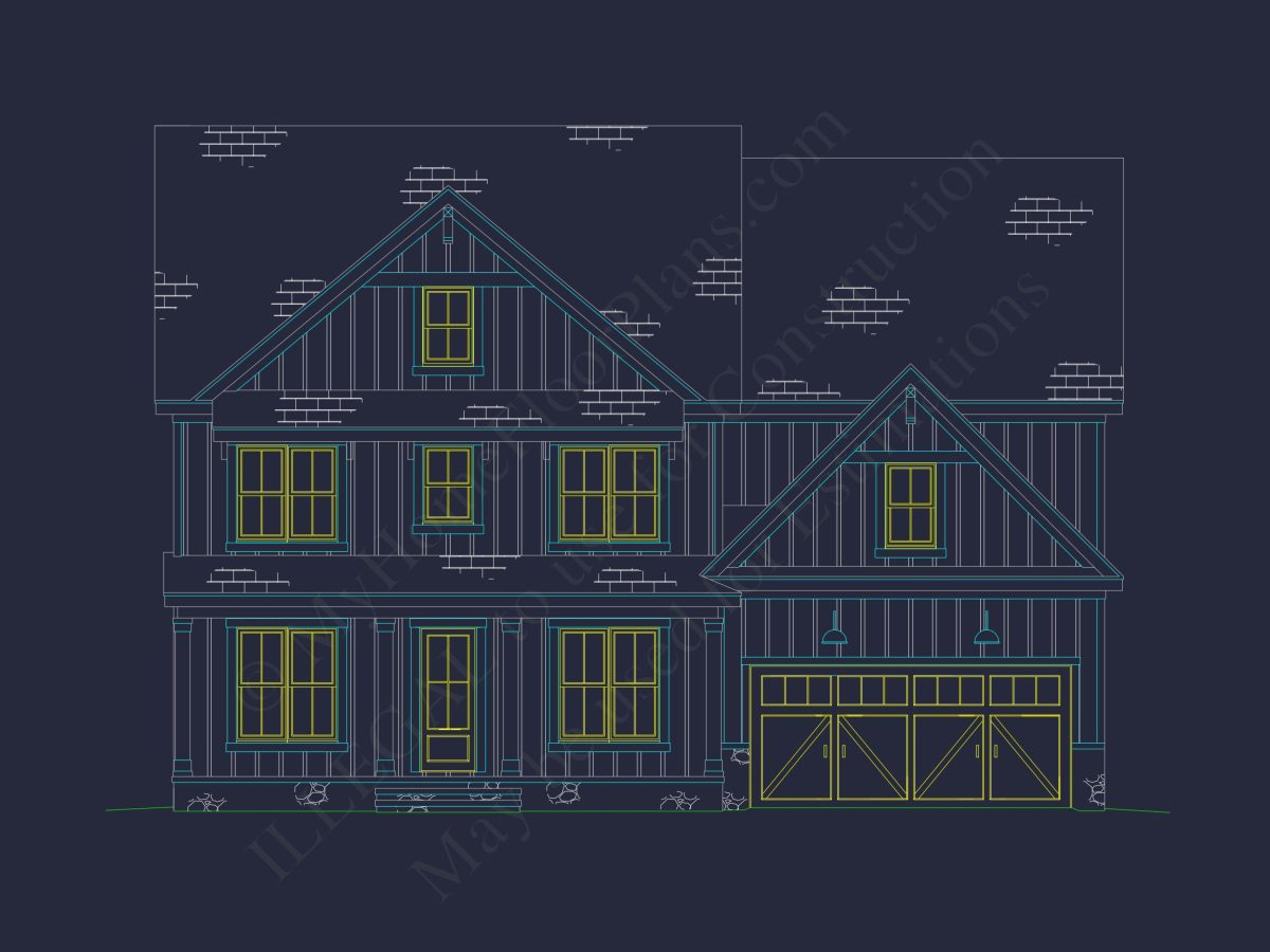 Modern Craftsman house Plan with Architectural Designs