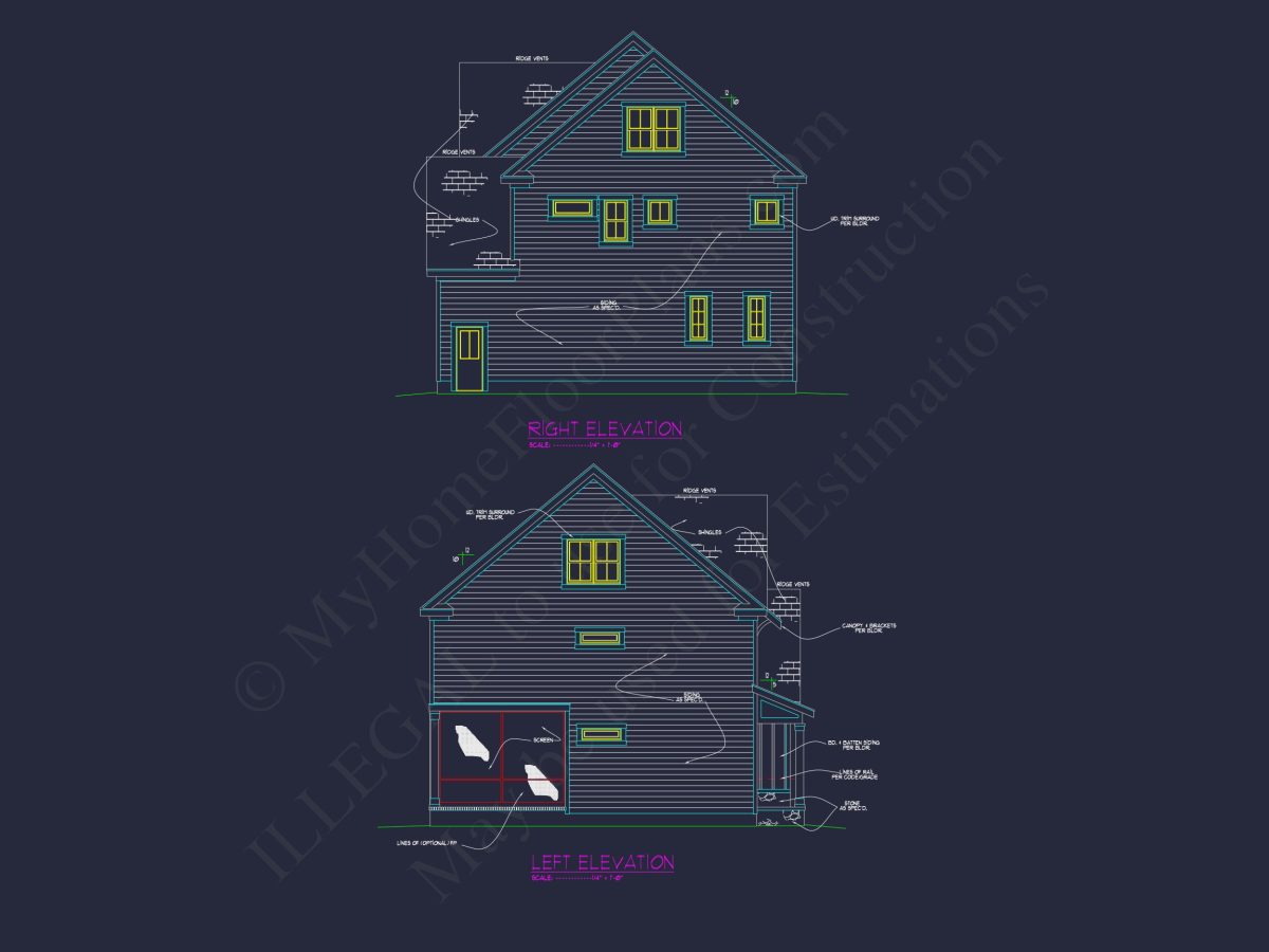 Modern Craftsman house Plan with Architectural Designs