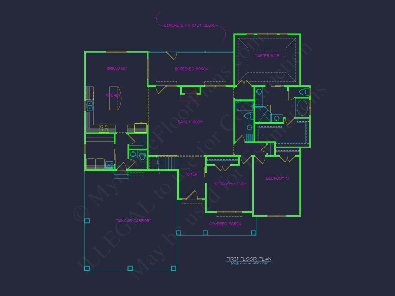 Modern Craftsman house Plan with CAD Blueprints and Design