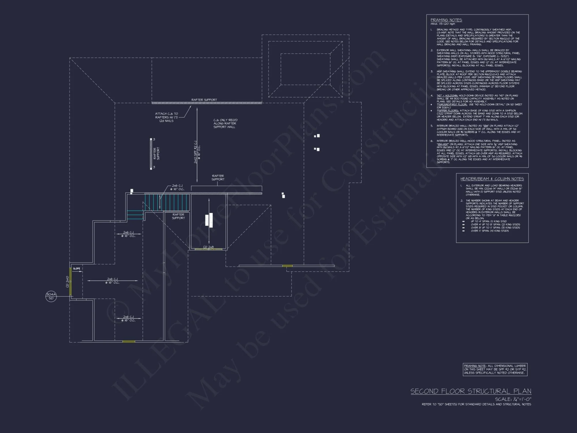 Modern Craftsman house Plan with CAD Blueprints and Design