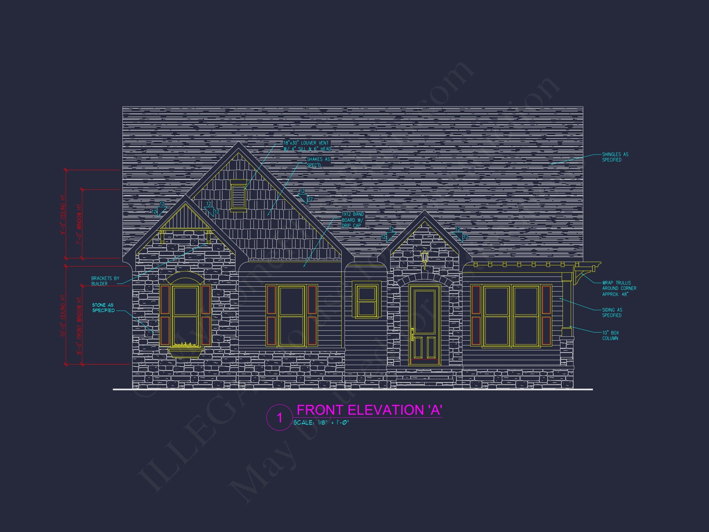 Modern Craftsman Home Plan with CAD Designs and Floor Blueprint