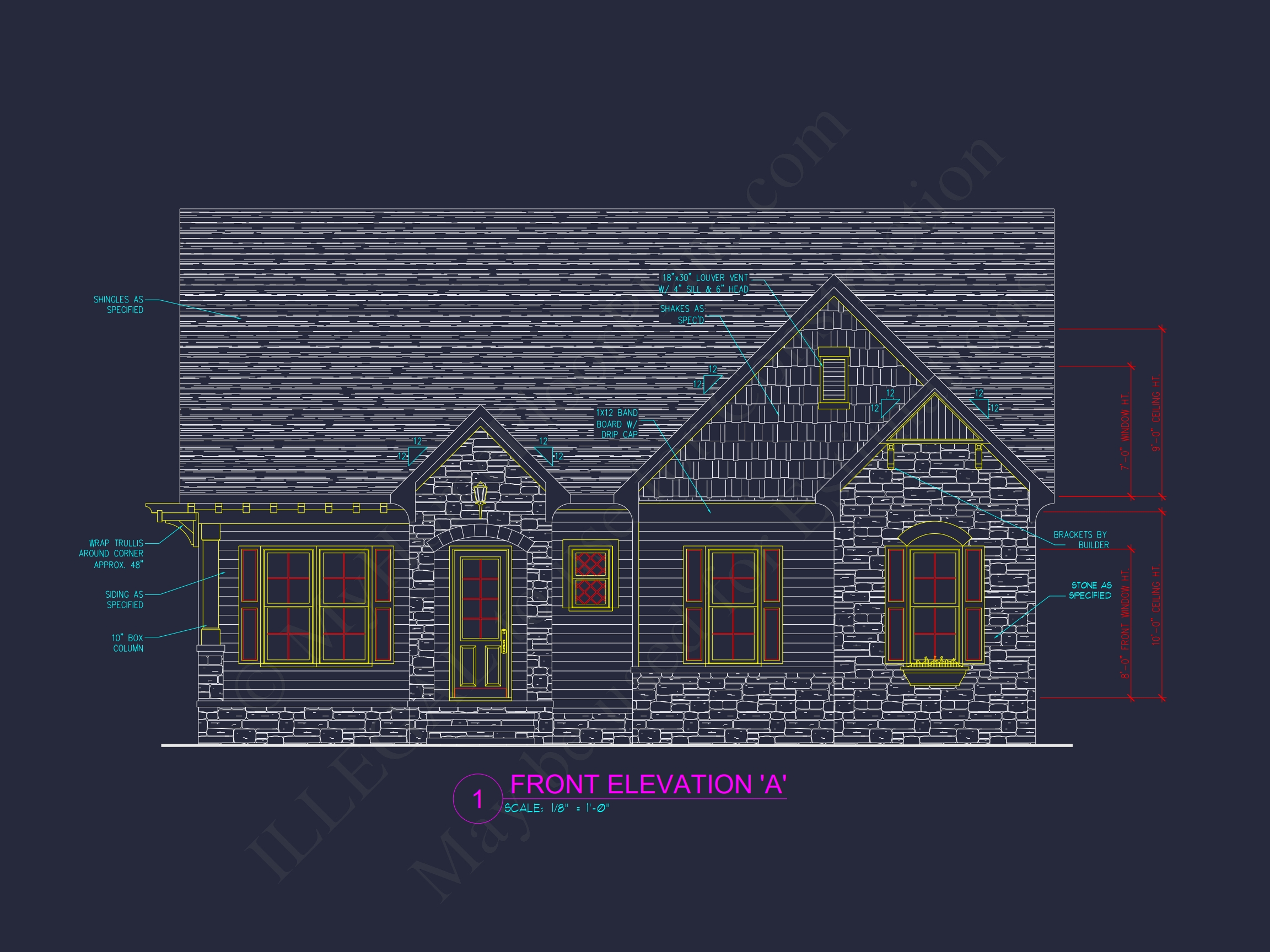 Modern Craftsman Home Plan with CAD Designs and Floor Blueprint