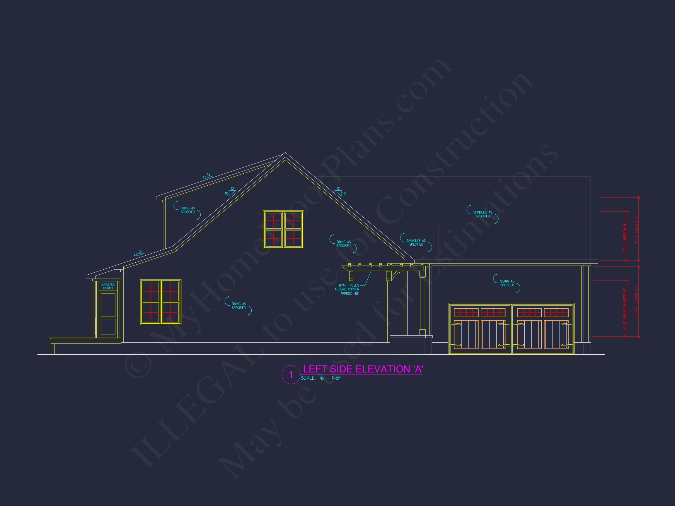 Modern Craftsman Home Plan with CAD Designs and Floor Blueprint