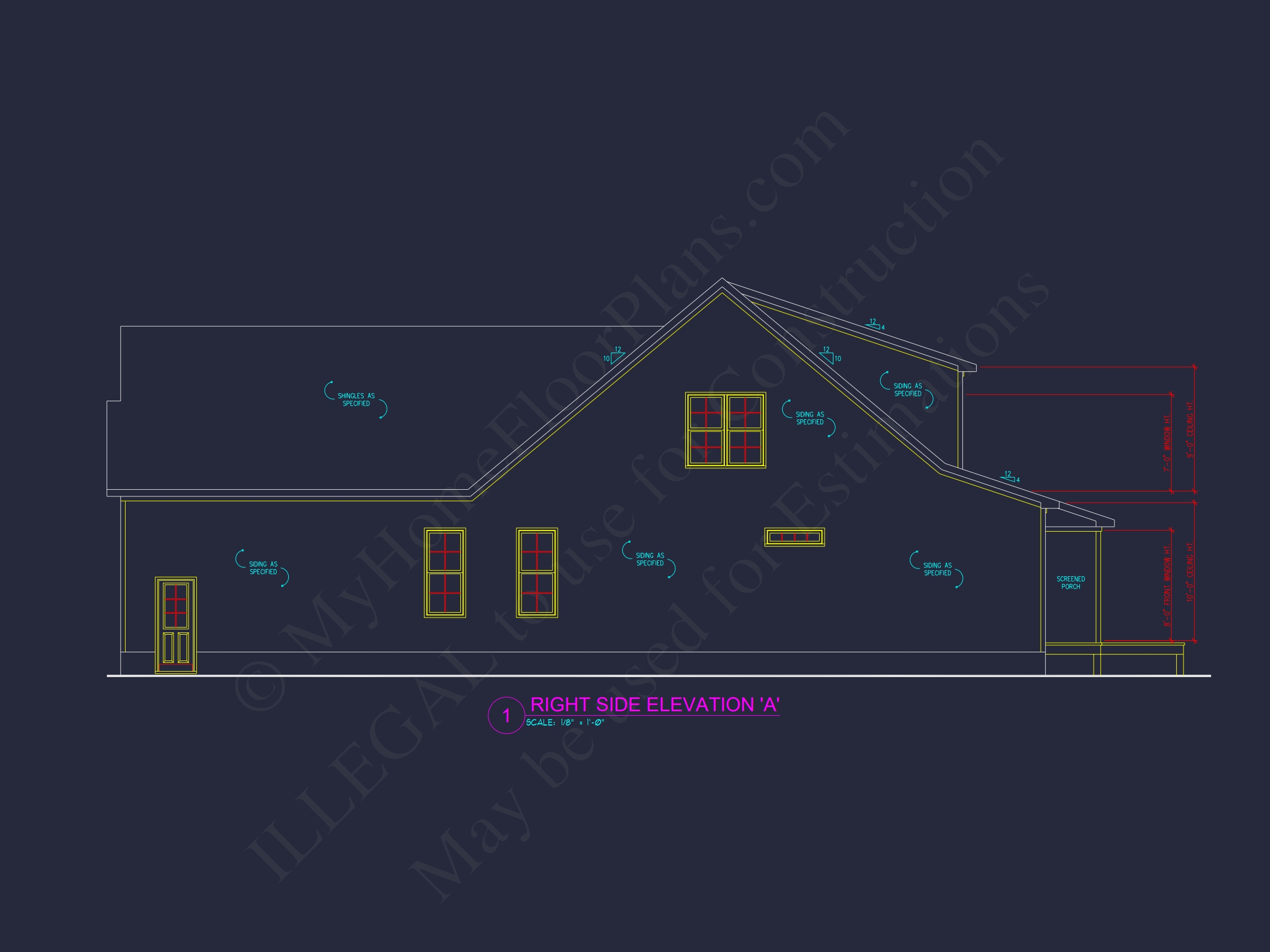 Modern Craftsman Home Plan with CAD Designs and Floor Blueprint