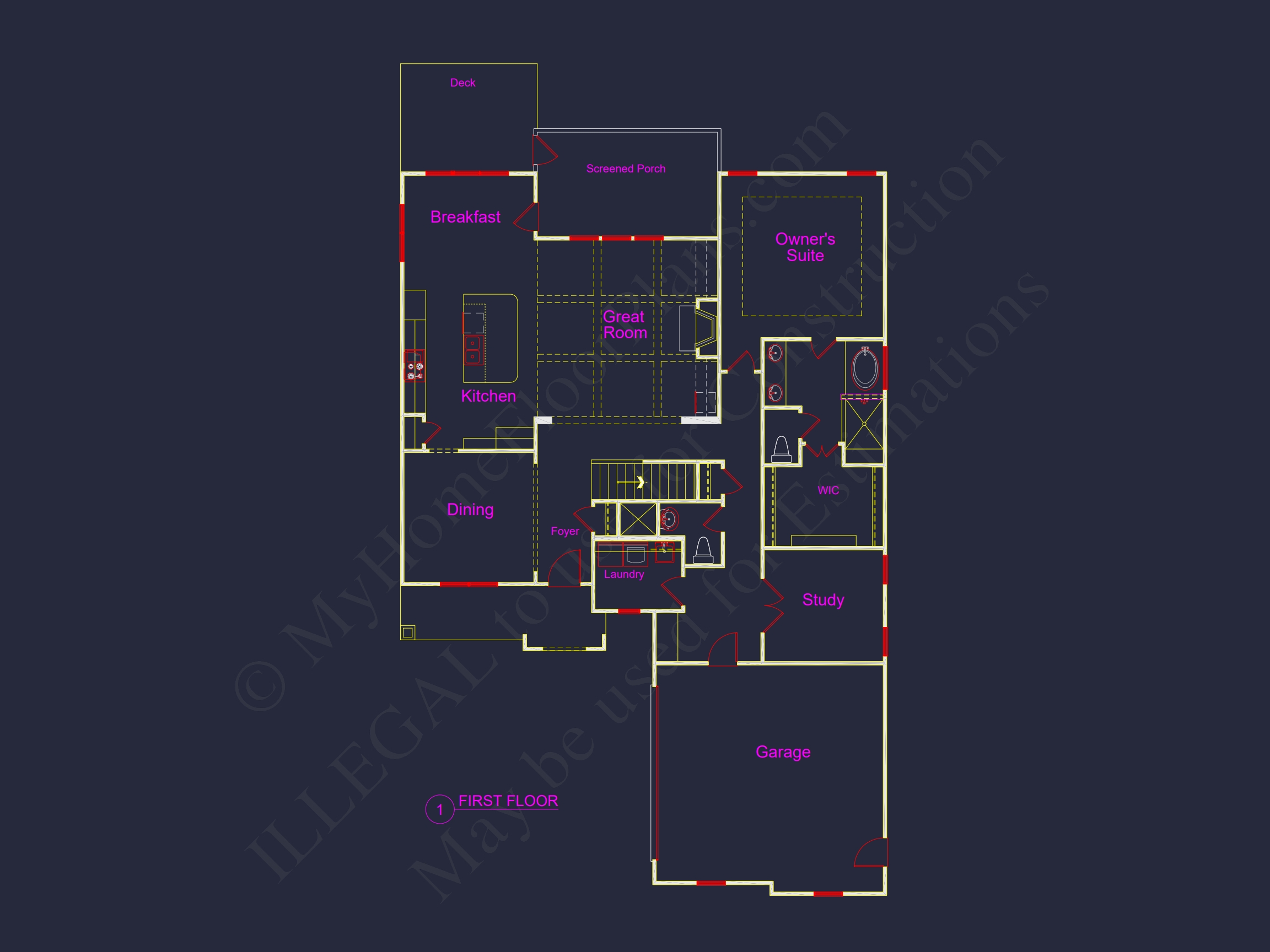 Modern Craftsman Home Plan with CAD Designs and Floor Blueprint