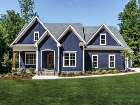 Modern Craftsman house Plan with CAD Designs and Floor Blueprint