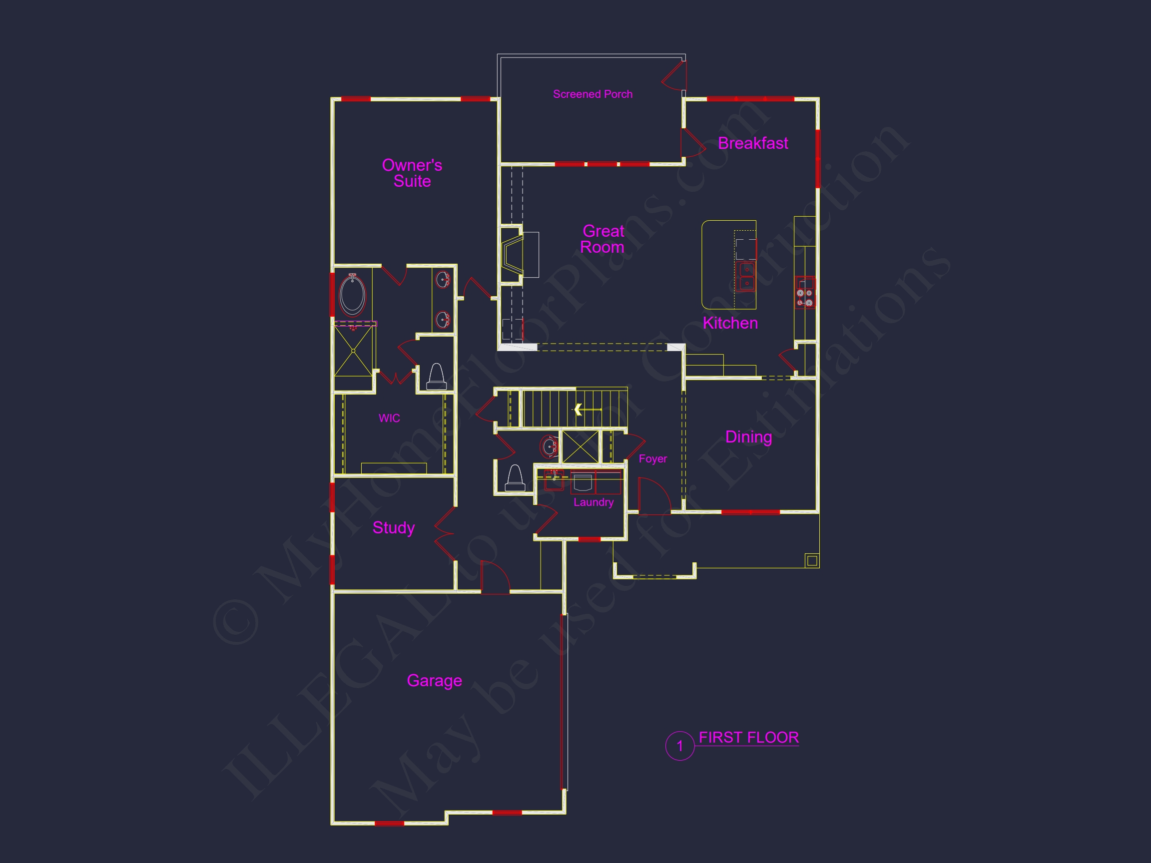 Modern Craftsman Home Plan with CAD Designs and Floor Blueprint