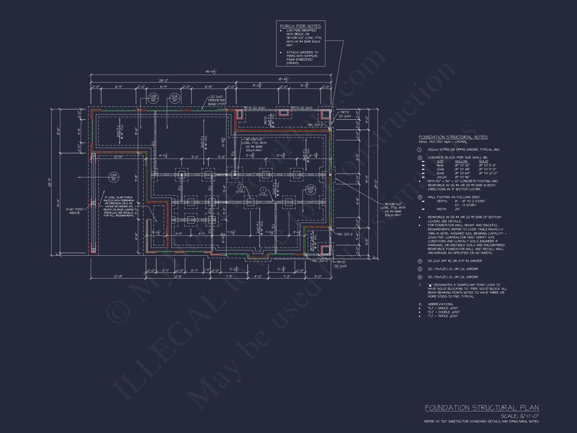 Modern Craftsman Home Plan with Detailed Architecture Designs