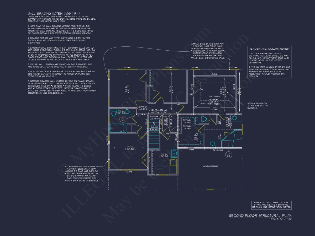 "Modern Craftsman house plan with detailed blueprint number 74"