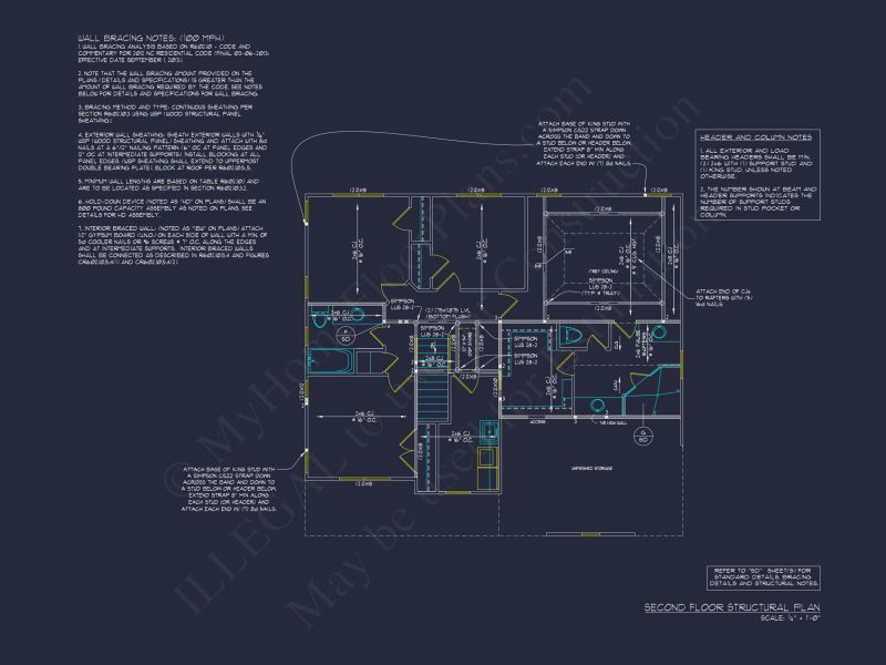 "Modern Craftsman house plan with detailed blueprint number 74"