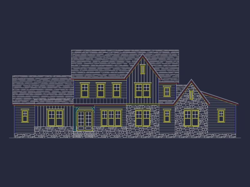 Modern Craftsman house Plan with Detailed Blueprints & CAD Designs