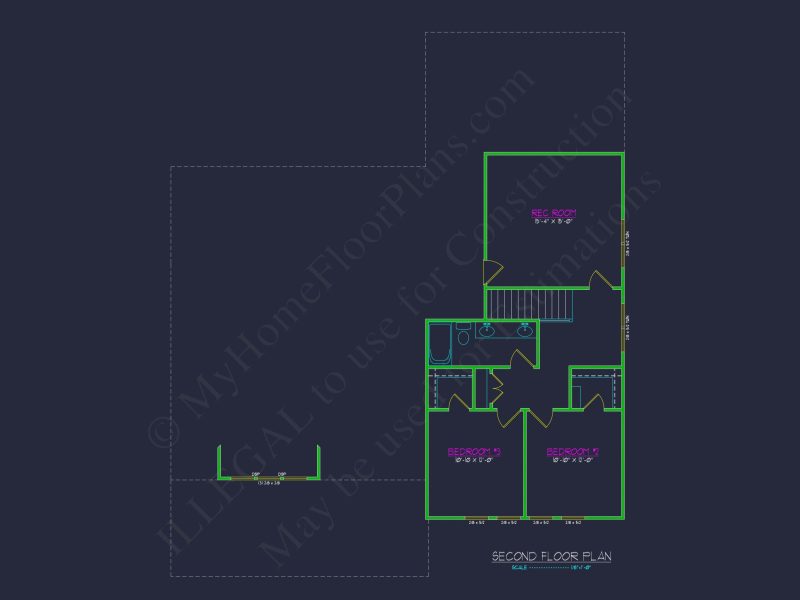 Modern Craftsman house Plan with Detailed CAD Blueprints
