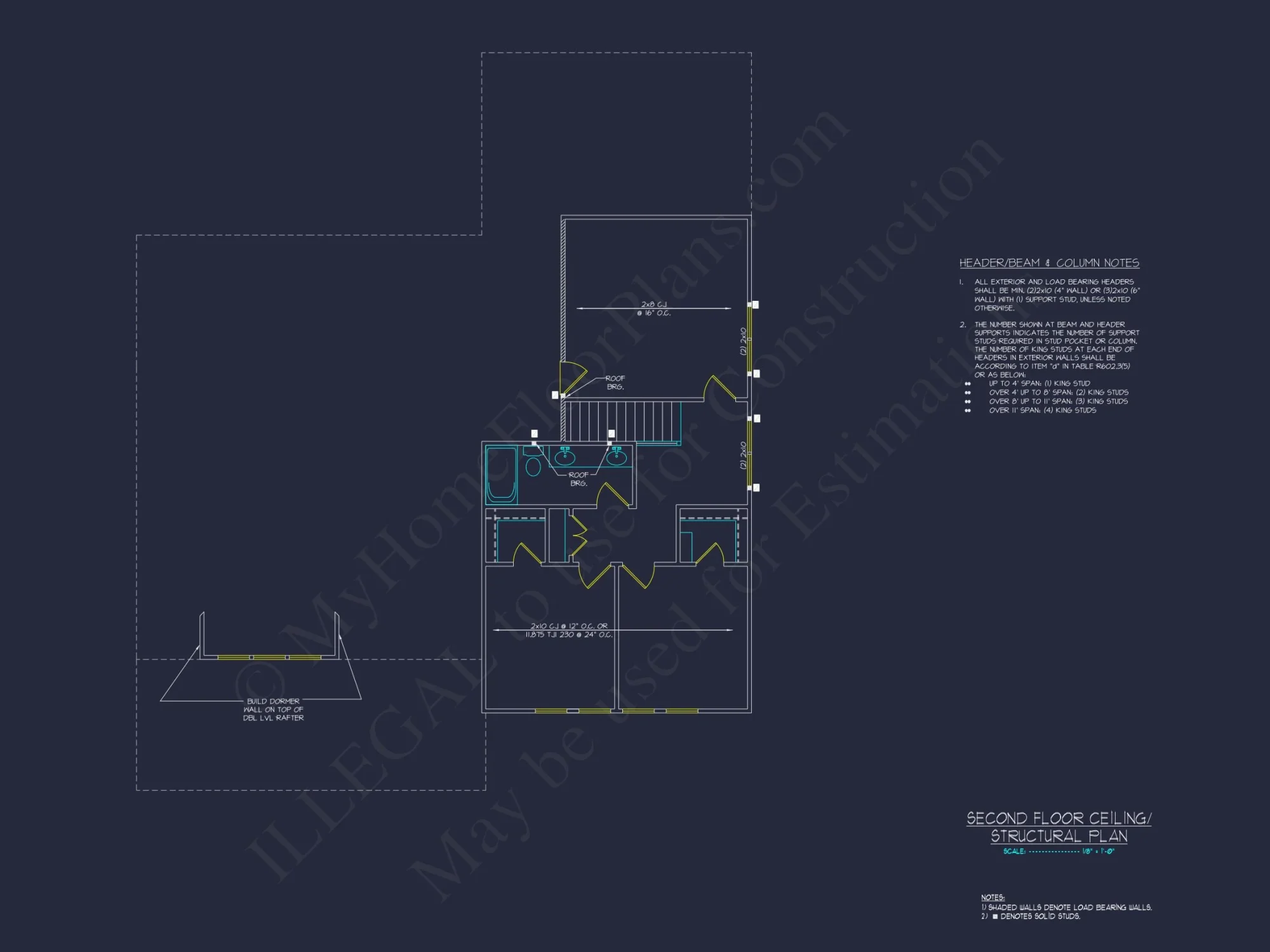Modern Craftsman house Plan with Detailed CAD Blueprints