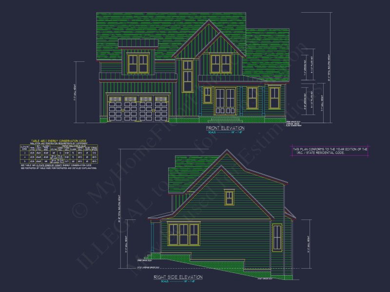 Modern Craftsman house Plan with Detailed Floor Blueprint