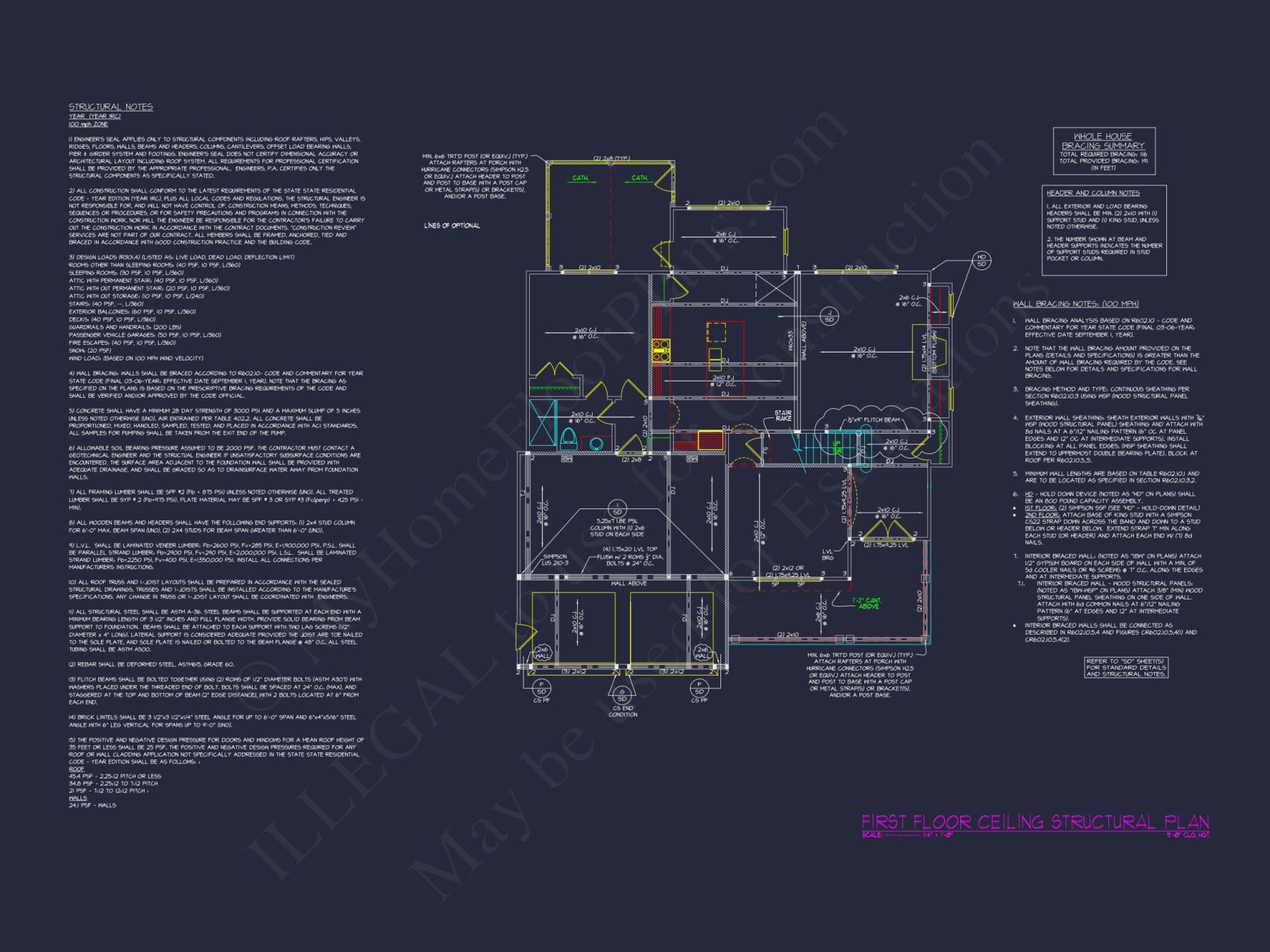 Modern Craftsman house Plan with Detailed Floor Blueprint