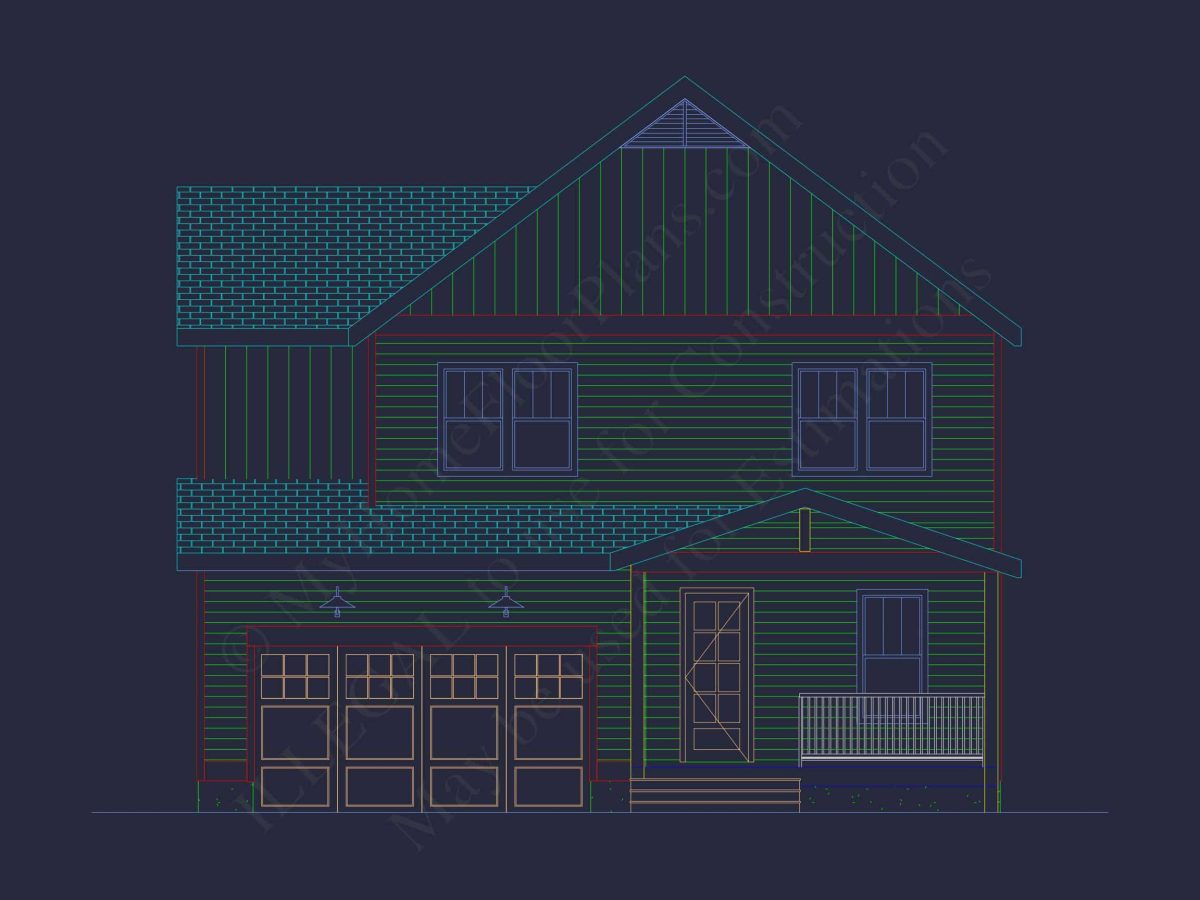 Modern Craftsman house Plan with Detailed Floor Designs