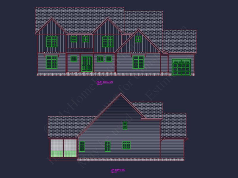 Modern Craftsman house Plan with Detailed Floor Designs