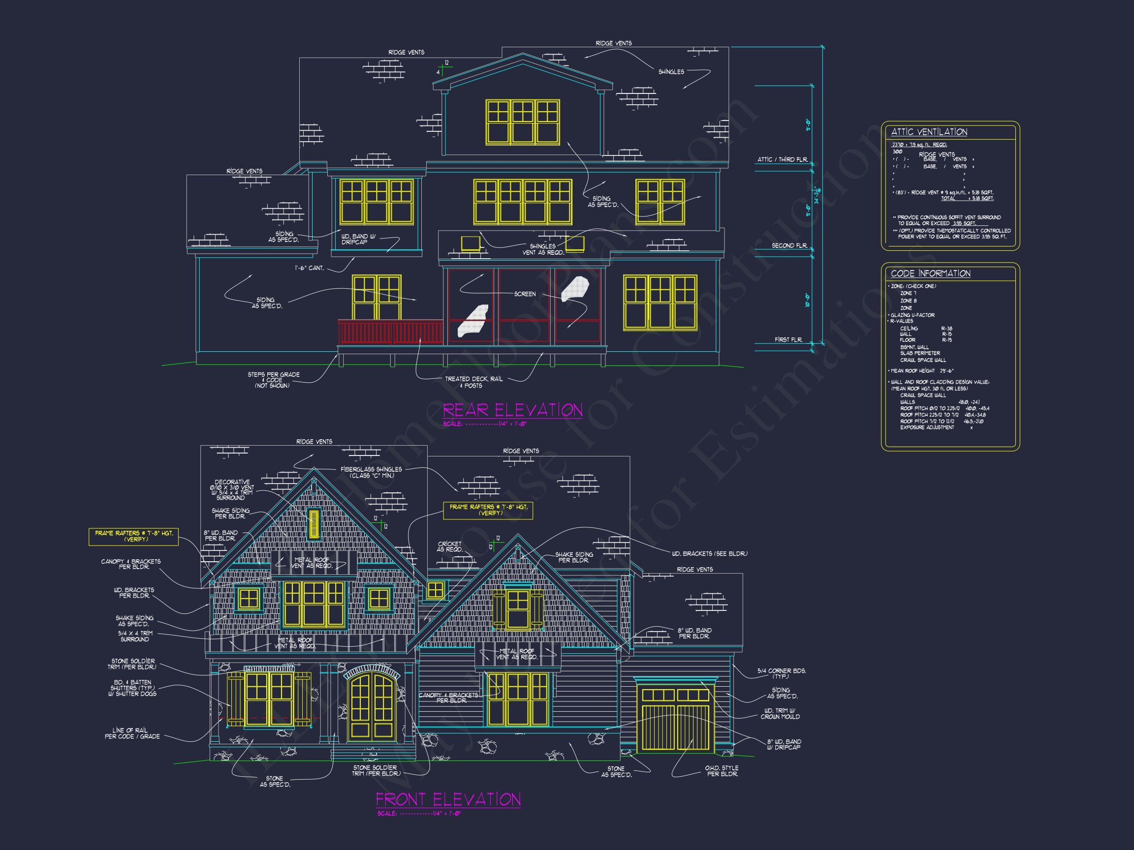 Modern Craftsman house Plan with Detailed Floor Designs