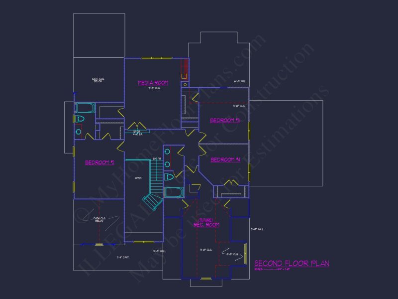 Modern Craftsman house Plan with Detailed Floor Designs
