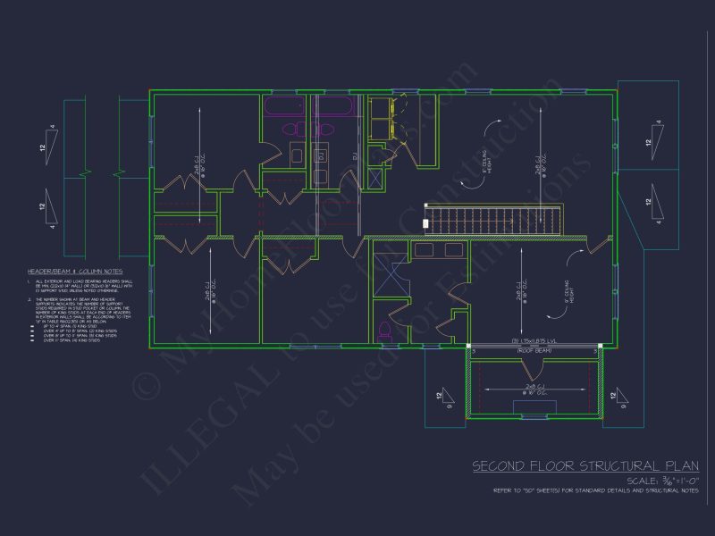 Modern Craftsman house Plan with Detailed Floor Designs