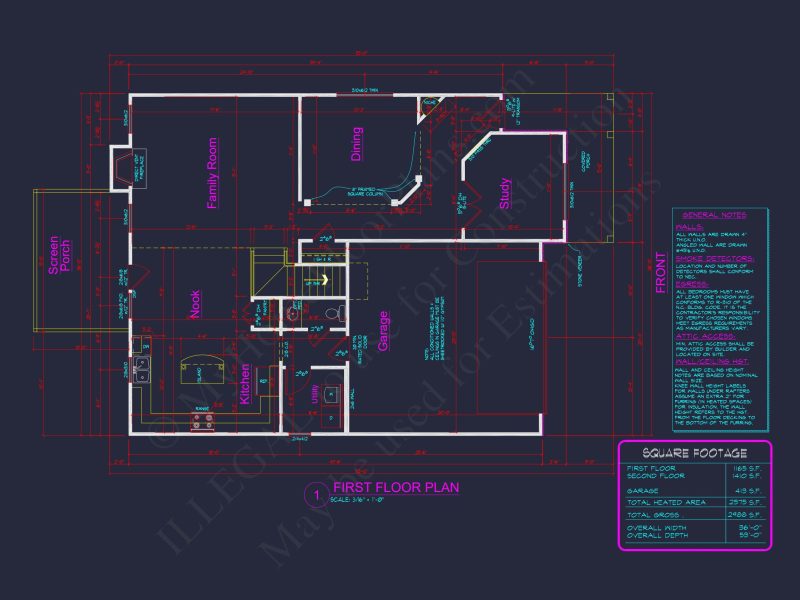 Modern Craftsman house Plan with Detailed Floor Plans and CAD Designs