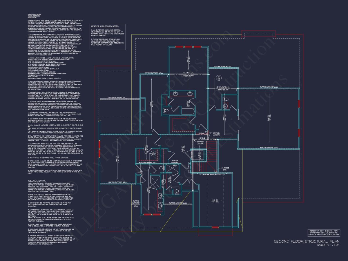 Modern Craftsman house Plan with Fireplace, 4 Bedrooms & Bonus