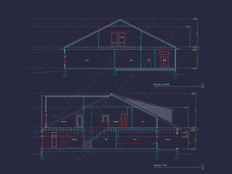 Modern Craftsman house Plan with Fireplace, 4 Bedrooms & Bonus