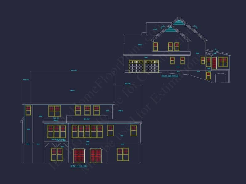 Modern Craftsman house Plan with Luxury Features and CAD Designs