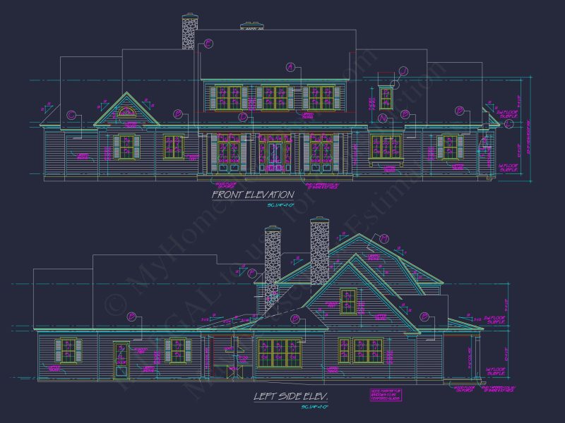 Modern Craftsman house Plan with Luxury Features and CAD Designs