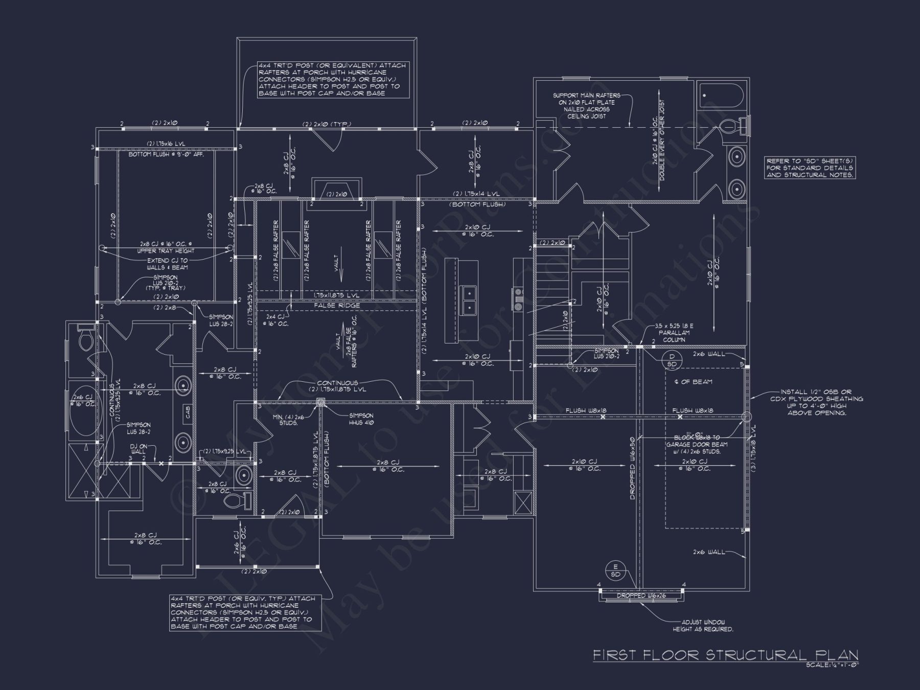 Modern Craftsman house Plan with Open Floor Blueprint Designs