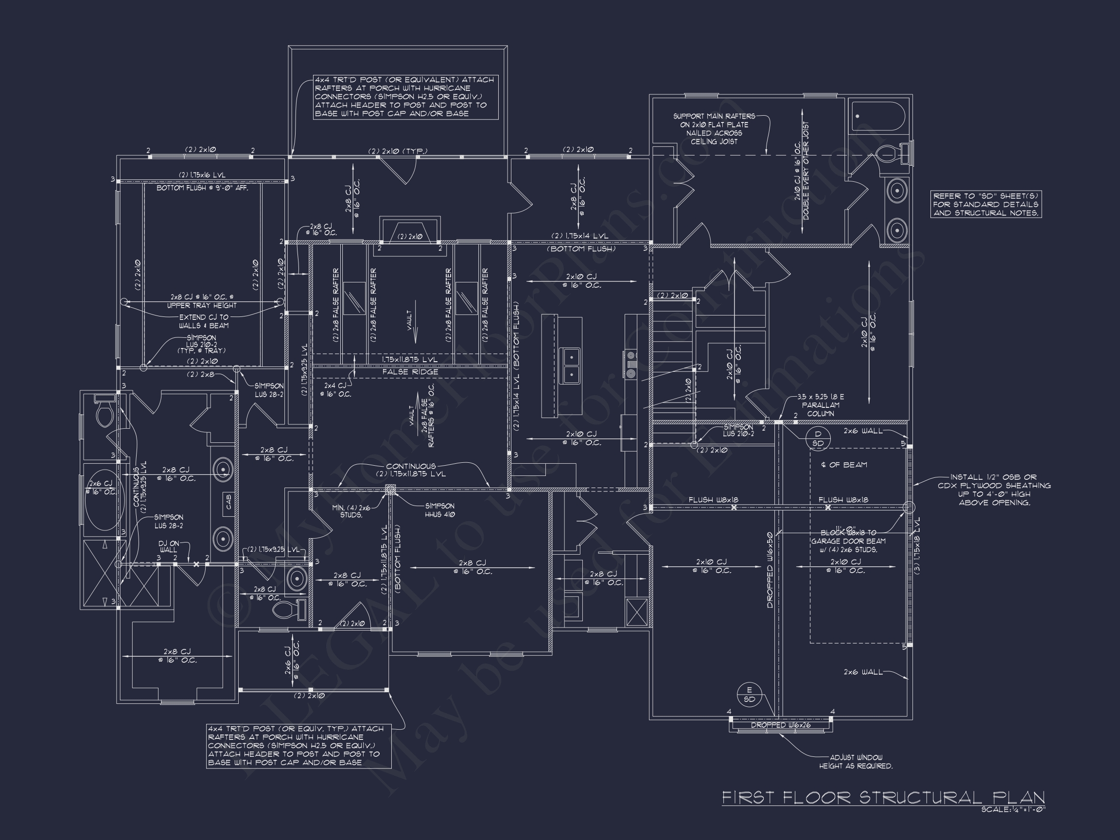 Modern Craftsman Home Plan with Open Floor Blueprint Designs