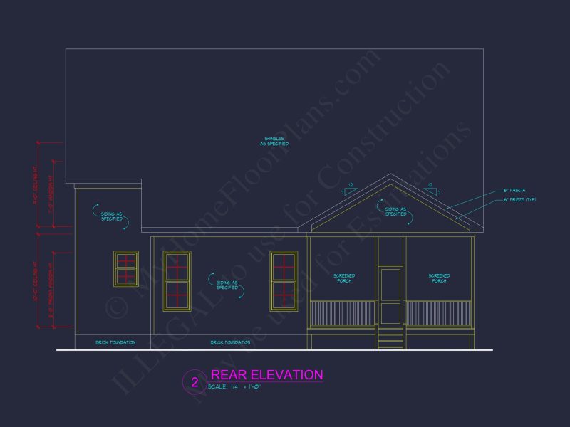 Modern Craftsman house Plan with Open Floor Design & CAD Details