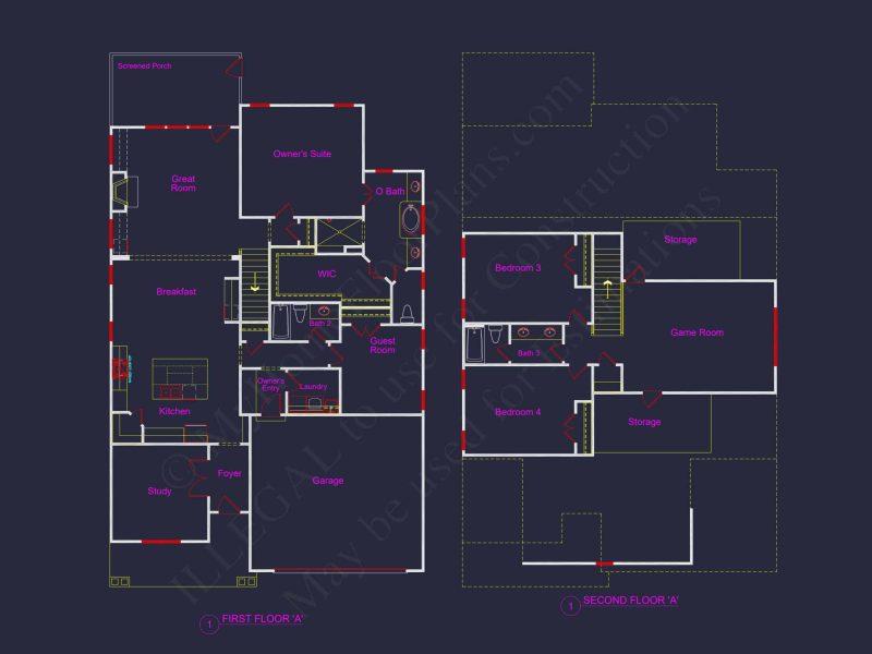 Modern Craftsman house Plan with Open Floor Design & CAD Details