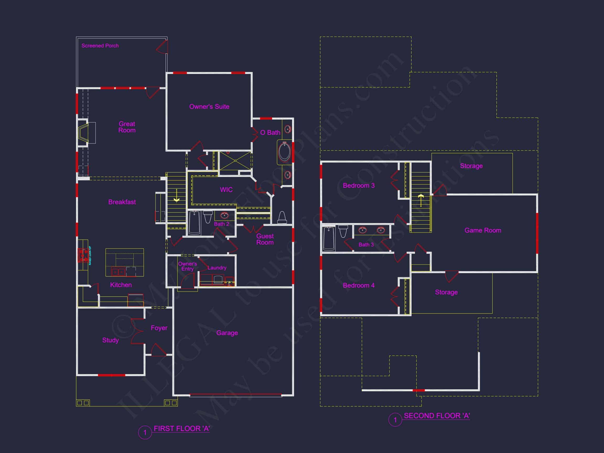 Modern Craftsman house Plan with Open Floor Design & CAD Details
