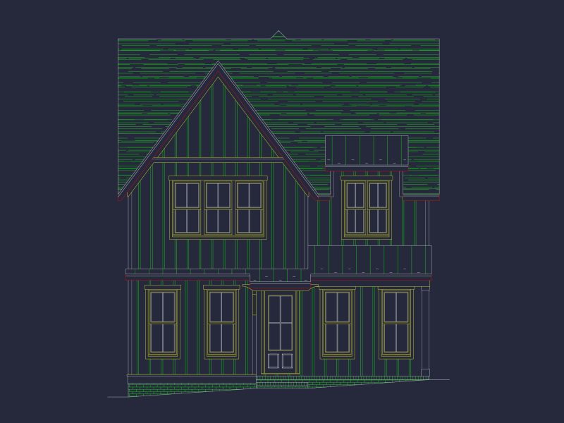 Modern Craftsman house Plan with Open Floor Designs and CAD