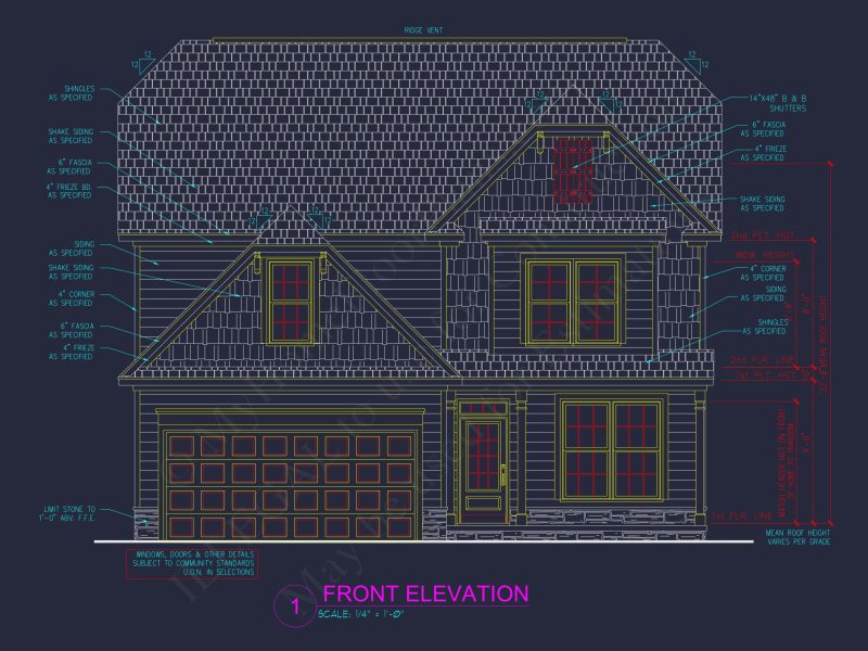 Modern Craftsman house Plan with Open Floor Designs and CAD Blueprint