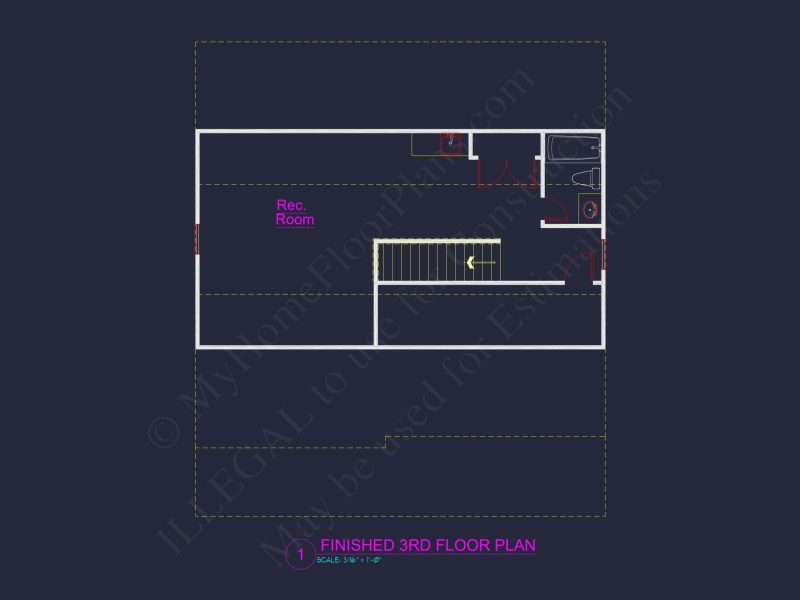 Modern Craftsman house Plan with Open Floor Designs and CAD Blueprint