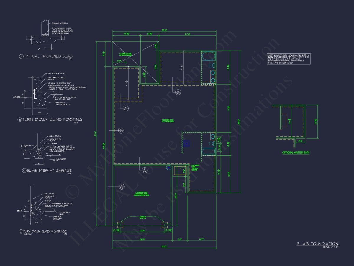 Modern Craftsman house Plan with Spacious 3 Bedrooms and CAD Blueprint