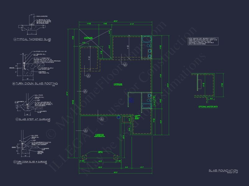 Modern Craftsman house Plan with Spacious 3 Bedrooms and CAD Blueprint