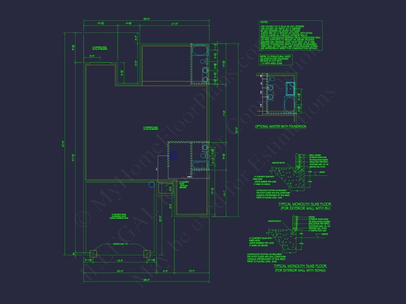 Modern Craftsman house Plan with Spacious 3 Bedrooms and CAD Blueprint